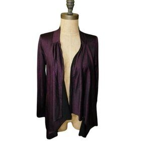 Slinky Brand Size XS Purple Sparkle Dressy Jacket Style Top